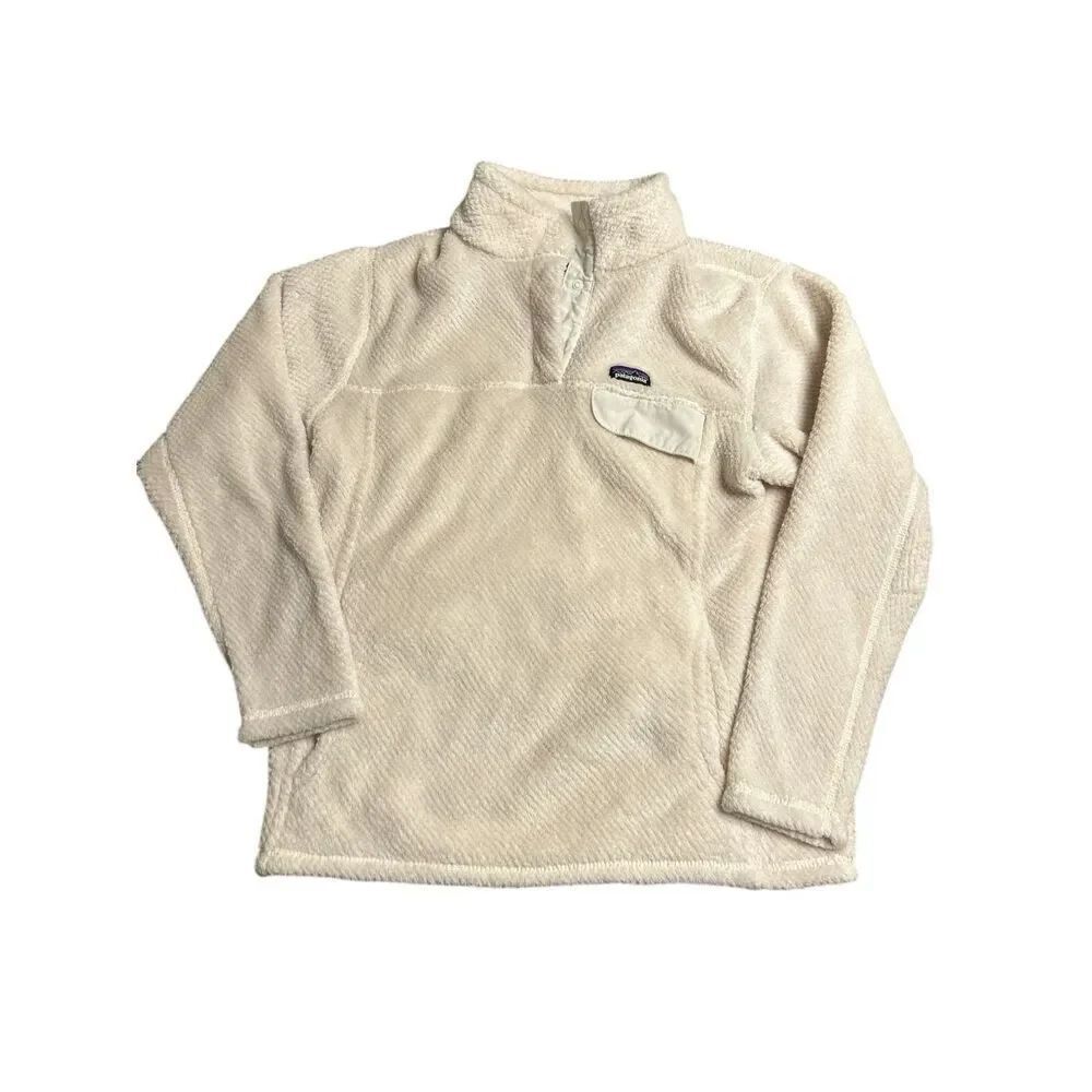 Patagonia Re-Tool Light Pink Snap-T Fleece Pullover Girls Size XL (14)